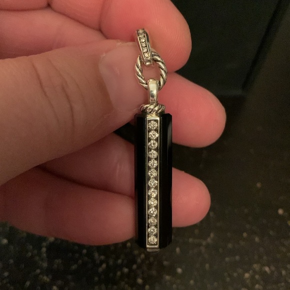David Yurman Onyx Barrel Charm /Amulet - Picture 1 of 10